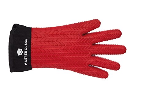 MasterClass Wasserdichter und hitzebeständiger Silikon-Ofenhandschuh mit Fingern - Rot von Master Class