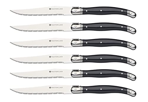 MASTERCLASS Luxuriöse Steakmesser aus Edelstahl (6er-Set), Silber, 1.2 x 1.6 x 23 cm von Master Class