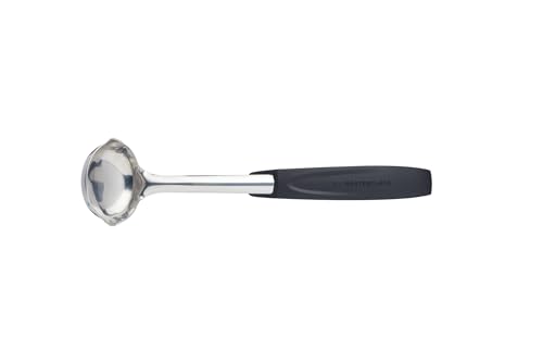 MASTERCLASS MCSAUCELADBLK Soßenkelle aus Edelstahl in Catering-Qualität mit Nylongriff, 28 cm (11") -Schwarz, Edelsthal von Master Class