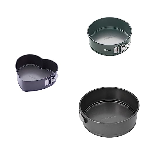 Master Class 20 cm Springform-Kuchenform mit losem Boden, Antihaft, PFOA-frei+ 22,5 cm Herzform-Kuchenform mit losem Boden, Springform-Verschluss + 18 cm Springform-Kuchenform mit losem Boden Master Class 20 cm Springform-Kuchenform mit losem Boden, Antihaft, PFOA-frei+ 22,5 cm Herzform-Kuchenform mit losem Boden, Springform-Verschluss + 18 cm Springform-Kuchenform mit losem Boden von Master Class