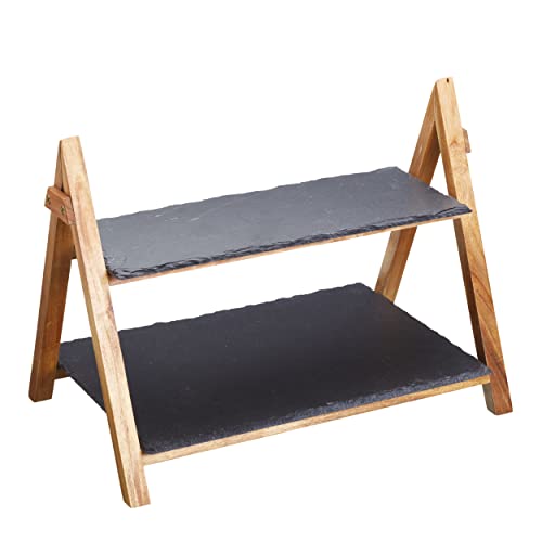 Artesa Tafelgeschirr, Servierplatte aus Schiefer mit Akazienholzrahmen, 40 x 30 x 25 cm, in Geschenkbox Artesa Tafelgeschirr, Servierplatte aus Schiefer mit Akazienholzrahmen, 40 x 30 x 25 cm, in Geschenkbox von Artesa
