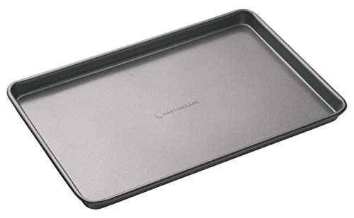 MasterClass Backblech, Antihaft-Backofenblech zum Backen und Braten 39x27x2cm, mit Hülle, Grau von Master Class