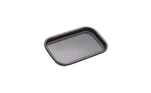 MasterClass Einzelportions-Backblech mit PTFE-, PFOA- und BPA-freier Antihaftbeschichtung, robuster 1 mm dicker Karbonstahl, 16,5 x 10 cm, grau von Master Class