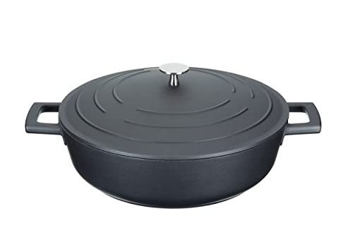 MasterClass Aluguss-Auflaufform, flach, 28 cm/4 Liter, Geschenkverpackung, Schwarz von Master Class