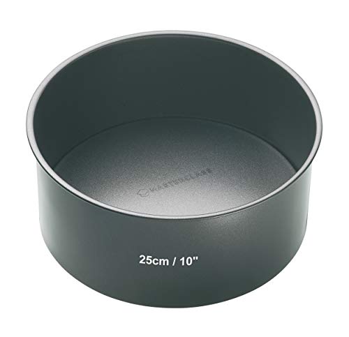 MasterClass Tiefe Kuchenform mit losem Boden, PTFE-, PFOA- und BPA-frei, 1 mm Karbonstahl, 10-Zoll-Rundform, grau MasterClass Tiefe Kuchenform mit losem Boden, PTFE-, PFOA- und BPA-frei, 1 mm Karbonstahl, 10-Zoll-Rundform, grau von Master Class