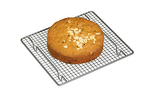 MasterClass Kühlregal, antihaftbeschichtetes Kuchen-Kühlregal, ummantelt, robuster Kohlenstoffstahl, 23x26cm, Silber von Master Class