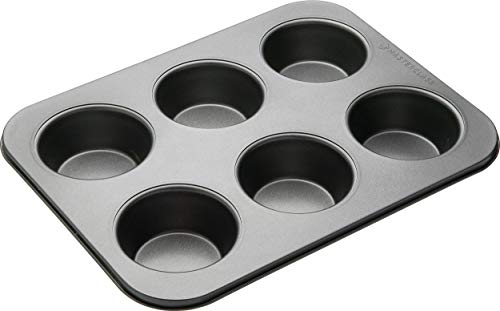 MasterClass Master Class Antihaft-Muffin-Backblech mit Mulden, Stahl, Grau, 35 x 26 x 4 cm von KitchenCraft