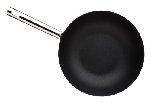 Master Class Induktionstauglicher Professional Carbon-Antihaft-Wok, Stahl, Schwarz, 24 cm, 42.2 x 24.2 x 13 cm von Master Class