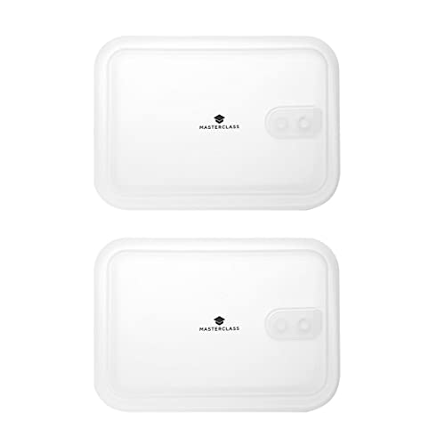 MasterClass All-in-One 2 Ersatzdeckel für große 1300ml, 2000ml & 2700ml Edelstahlbehälter, luftdichte und auslaufsichere Silikondichtungen von Master Class
