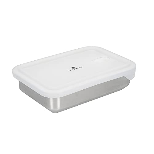 MasterClass All-in-One-Edelstahlbehälter mit Deckel und PTFE-, PFOA- und BPA-freiem Antihaftbeschichtung, backofen-, gefrierschrank- und mikrowellengeeignet - 1,3 L, Silber von Master Class
