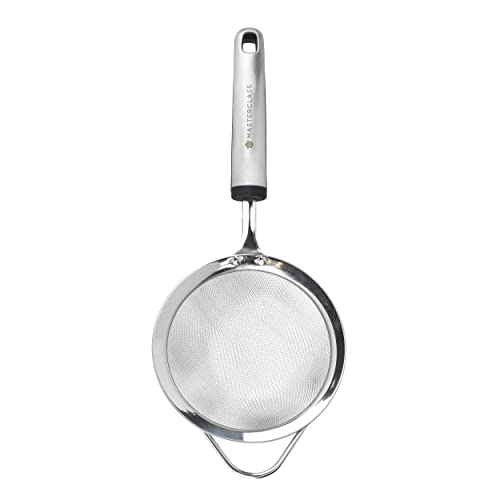 MasterClass Soft-Grip-Sieb, 12 cm, kardiert, Edelstahl, Silber von Master Class