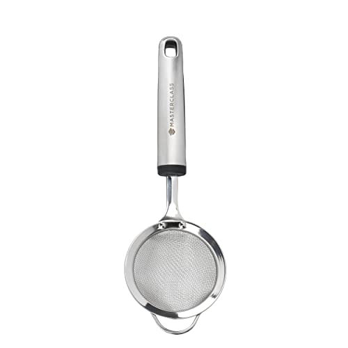 MasterClass Soft-Grip-Sieb, 8 cm, kardiert, Edelstahl, Silber von Master Class