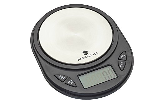 MasterClass Smart Space Kleine tragbare digitale Küchenwaage, 750 g (1,65 lbs) Kapazität, Schwarz von Master Class