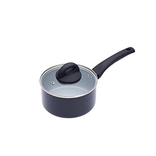 MasterClass Induktionssichere Antihaft-Keramik-Eco-Kasserolle mit PTFE-, PFOA- und BPA-freier Antihaftbeschichtung, 16 cm (6,5"), Schwarz von Master Class
