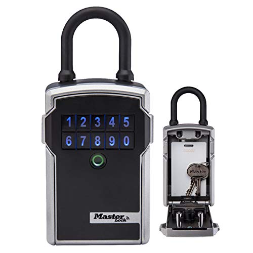 Master Lock Smart Connected Schlüsseltresor, Verschlüsselung nach Militärstandard, Aussen, mit Bügel, Bluetooth oder Zahlencode, 18.3 x 8.3 x 5.9 cm von Master Lock
