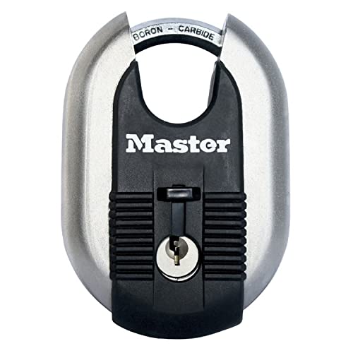 MASTER LOCK Disc-Vorhängeschloss [Schlüssel] [Edelstahl] [Außenbereich] M187EURD - Ideal für Lagerräume, Garagen etc. von Master Lock