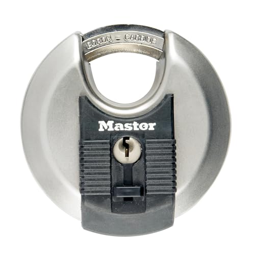 MASTER LOCK Disc-Vorhängeschloss [Schlüssel] [Edelstahl] [Außenbereich] M40EURD - Ideal für Lagerräume, Garagen etc. von Master Lock