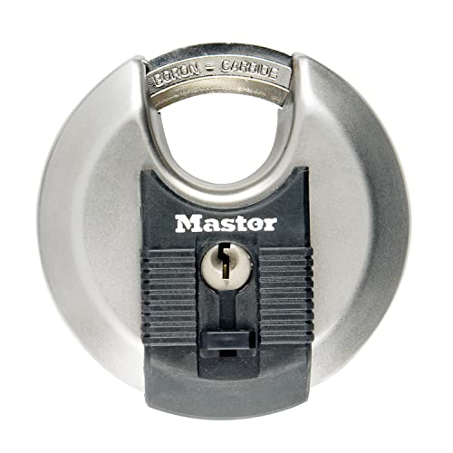 MASTER LOCK Disc-Vorhängeschloss [Schlüssel] [Edelstahl] [Außenbereich] M50EURD - Ideal für Lagerräume, Garagen etc. von Master Lock