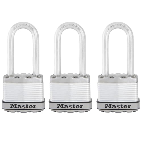 MASTER LOCK Hochleistungsvorhängeschloss [Schloss mit Schlüssel] [Laminierter Stahl] [Wetterfest] M1EURTRILH - Ideal für Lagerräume, Garagen etc. von Master Lock