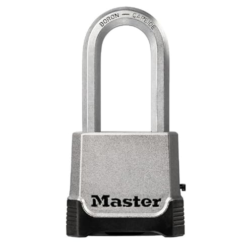 MASTER LOCK Hochleistungsvorhängeschloss [Schlüssel + Zahlenkombination] [Zinkgehäuse] [Außenbereich] M176EURDLH - Ideal für Lagerräume, Garagen etc. von Master Lock