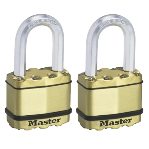 MASTER LOCK Hochleistungsvorhängeschloss [Schlüssel] [Laminierter Stahl] [Wetterfest] M5BEURTLF - Ideal für Lagerräume, Garagen etc. von Master Lock