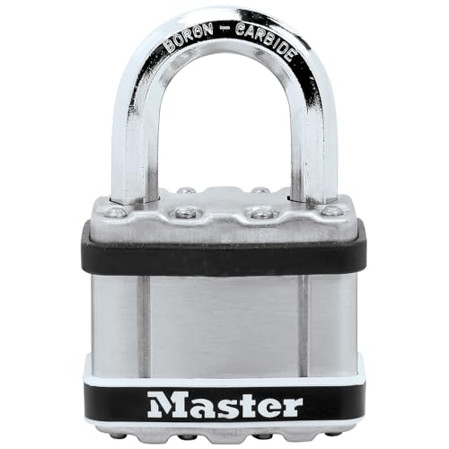 MASTER LOCK Hochleistungsvorhängeschloss [Stahl, Gehäuseabdeckung aus Edelstahl] M5EURDSTS – Gesicherte Boote und Tore in mariner Gegegend von Master Lock