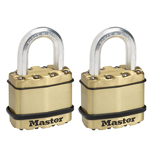 MASTER LOCK Hochleistungsvorhängeschloss [Schloss mit Schlüssel] [Laminierter Stahl] [Wetterfest] M1BEURT - Ideal für Lagerräume, Garagen, etc. von Master Lock