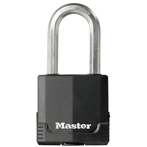 MASTER LOCK Hochleistungsvorhängeschloss [Schlüssel] [Beschichteter laminierter Stahl] [Wetterfest] M115EURDLH - Ideal für Lagerräume, Garagen etc. von Master Lock