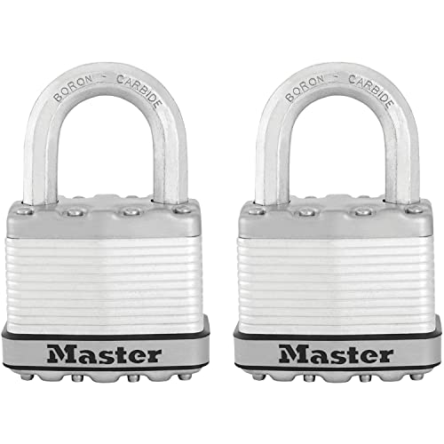 MASTER LOCK Hochleistungsvorhängeschloss [Schlüssel] [Laminierter Stahl] [Wetterfest] M5EURT - Ideal für Lagerräume, Garagen etc. 7,8 x 5,2 x 3,1 cm von Master Lock