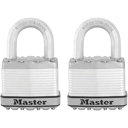 MASTER LOCK M5EURT 2 X Excell Vorhängeschlösser 51mm lamellierter Stahl von Master Lock