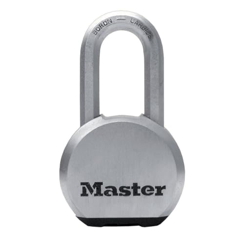 MASTER LOCK Hochleistungsvorhängeschloss [Schlüssel] [Massivem Stahl] [Außenbereich] M830EURDLH - Ideal für Lagerräume, Garagen etc. von Master Lock