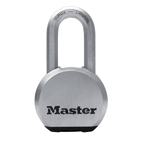 MASTER LOCK Hochleistungsvorhängeschloss [Schlüssel] [Massivem Stahl] [Außenbereich] M830EURDLH - Ideal für Lagerräume, Garagen etc. von Master Lock