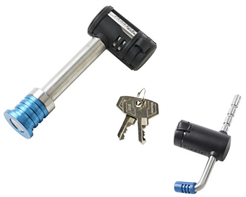Master Lock 1481DAT Edelstahl Langhantel-Empfänger und Verstellbarer Kupplungsschloss-Set von Master Lock
