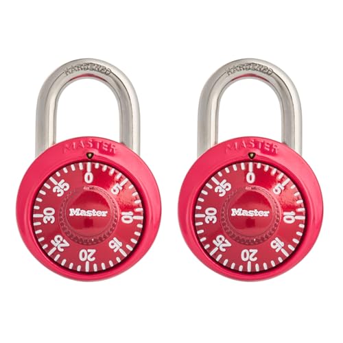 Master Lock 1530T Schließfachschloss Zahlenschloss, 2 Stück (1er-Pack), Farben können variieren von Master Lock