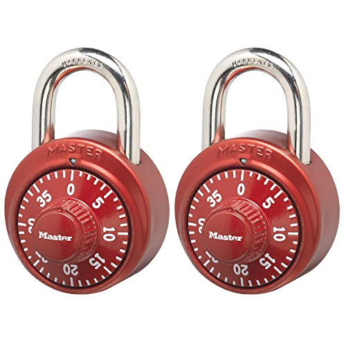 Master Lock 1530T Schließfachschloss Zahlenschloss 2 Stück (1 Stück), Farben können variieren von Master Lock