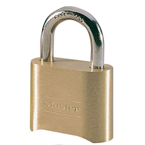 Master Lock 175EURD Zertifiziertes Zahlenschloss mit massivem Gehäuse, Gold, 7,5 x 5,1 x 2,4 cm von Master Lock