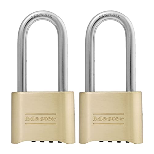 Master Lock 175LHEC2 Zahlenschloss, 2 Stück, Gold von Master Lock