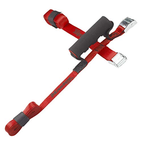 Master Lock 3124EURDAT Zwei Tragegurte mit Griff, Rot, 2,5 m Spanngurt + 2,5 m Spanngurt von Master Lock