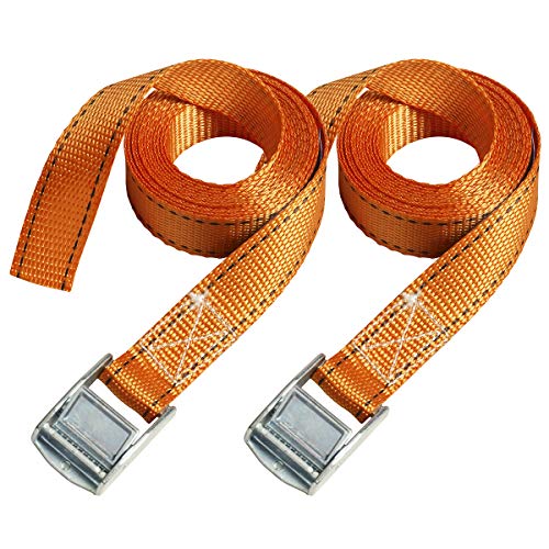 Master Lock 3210EURTAT FastLink Spanngurt mitZamak legierten Bügel, Orange, 2, 5m x 25 mm Gurt, 2-er Set von Master Lock