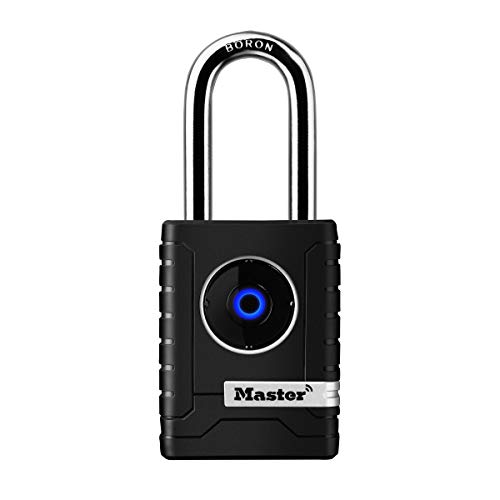 Master Lock 4401EURLHEC Bluetooth Vorhängeschloss für Unternehmen oder Privater, Wetterfest, Länger Bügel von Master Lock