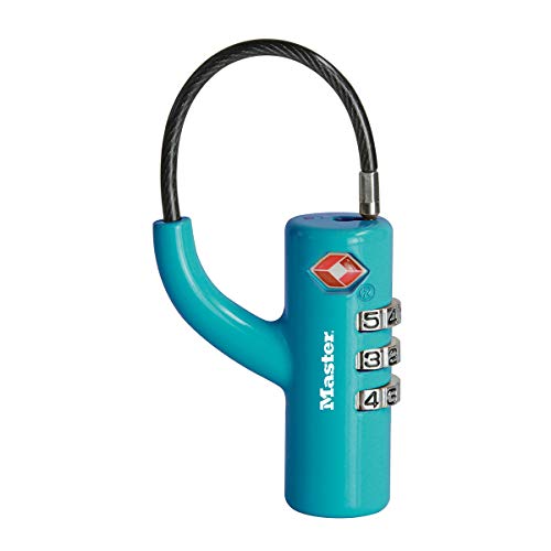 Master Lock 4717EURDBLU TSA Zahlenschloss, Blau, 8,1 x 1,8 x 1,8 cm von Master Lock