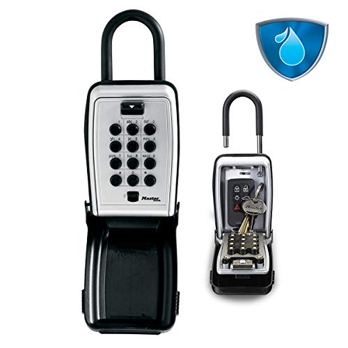 Master Lock Schlüsseltresor mit Druckknopf, mit Bügel,11.7 x 7.9 x 5.2 cm, Schlüsselsafe von Master Lock
