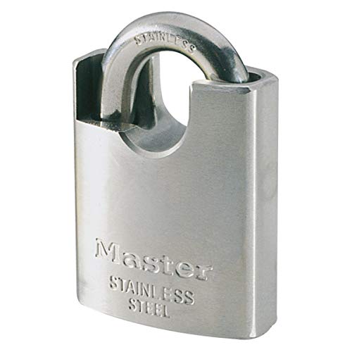 Master Lock 550EURD Marine Vorhängeschloss mit Schlüssel und Verdecktem Bügel, Grau, 9 x 5 x 2,3 cm von Master Lock