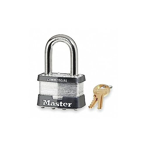 Master Lock 5DLF Outdoor Vorhängeschloss mit Schlüssel, 1 Stück, Silber von Master Lock