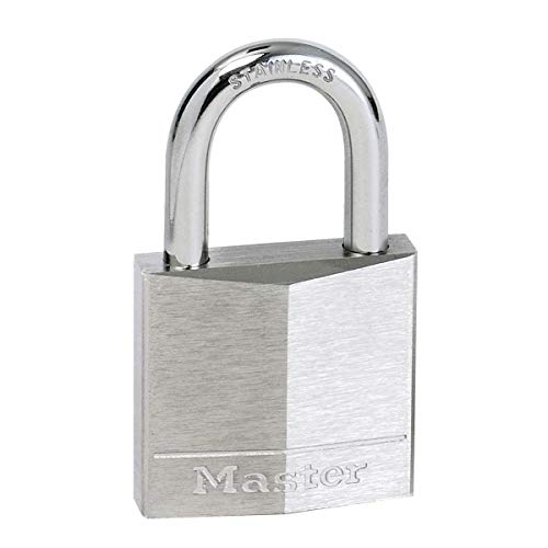 Master Lock 640EURD Marine Vorhängeschloss mit Schlüssel, Grau, 6,5 x 4 x 1,3 cm von Master Lock