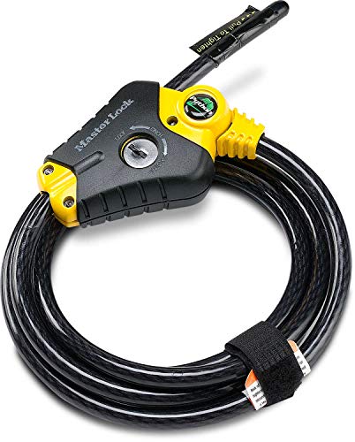 Master Lock 8413DPF Python-Kabelschloss mit Schlüssel, 1 Stück von Master Lock