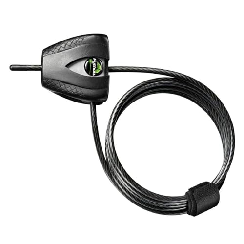 Master Lock Kabel Phyton zur Diebstahlsicherung mit Schlüsselschloss für Fahrräder - bis 180 cm längenverstellbar 8417DPRO Schwarz von Master Lock