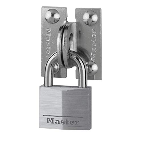 Master Lock 914060REURD Set aus rechtwinkligen Stahlüberwürfen und Vorhängeschloss mit Schlüssel von Master Lock