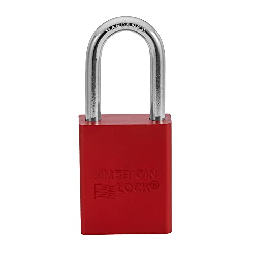 Master Lock A1106RED Aluminum Red Safety Padlock with 1/4" x 1-1/2" Shackle (Pack of 6) von Master Lock