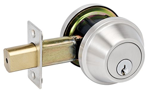 Master Lock DSCHSD32D Heavy Duty Single Cylinder, Grade 2 Commercial Deadbolt with Bump Stop, Brushed Chrome Finish von Master Lock